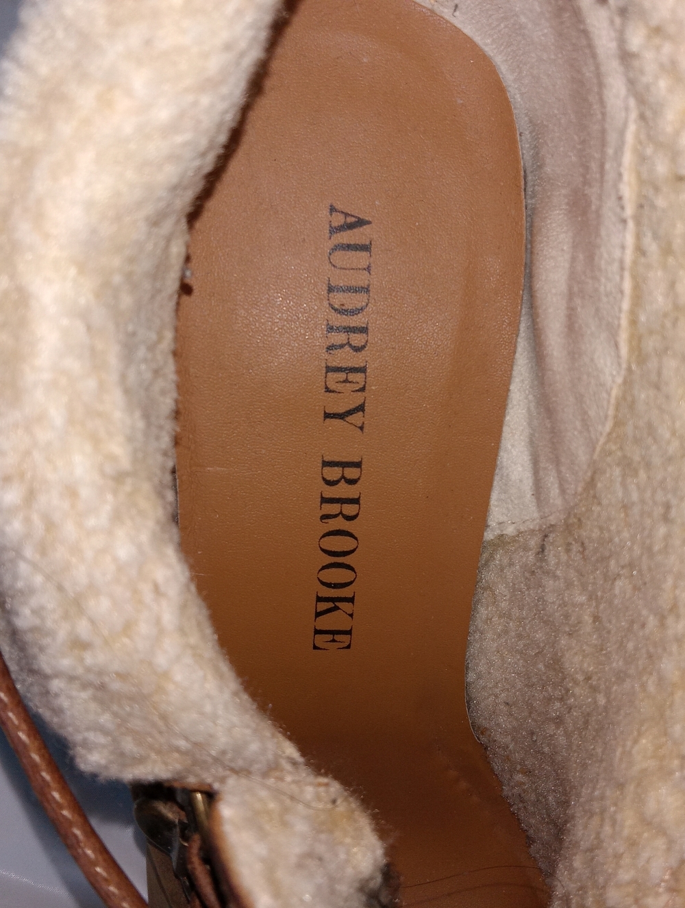 Audrey Brooke Leather Stiletto Platform Booties 9 M - Picture 9 of 10